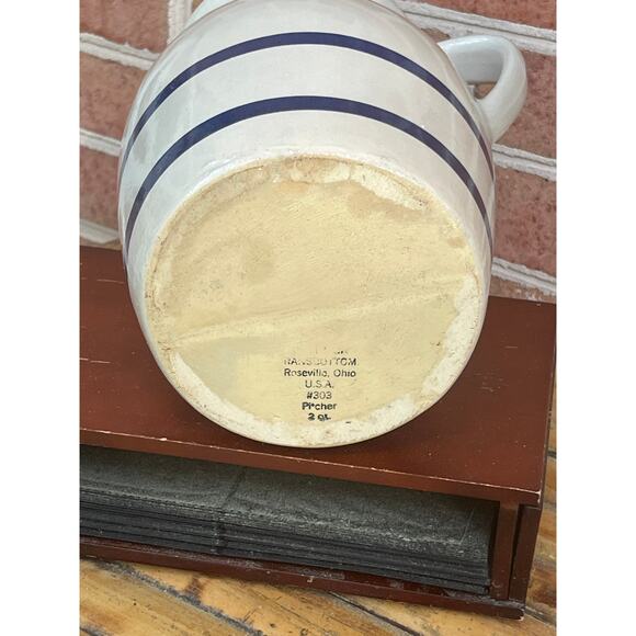 Vintage LARGE Robinson Ransbottom 2 Quart Pitcher Hand Crafted / Hand Painted - Picture 7 of 7